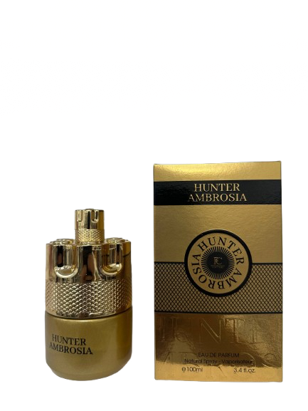 Hunter Ambrosia by Fragrance Couture 100ml EDP gold bottle with box