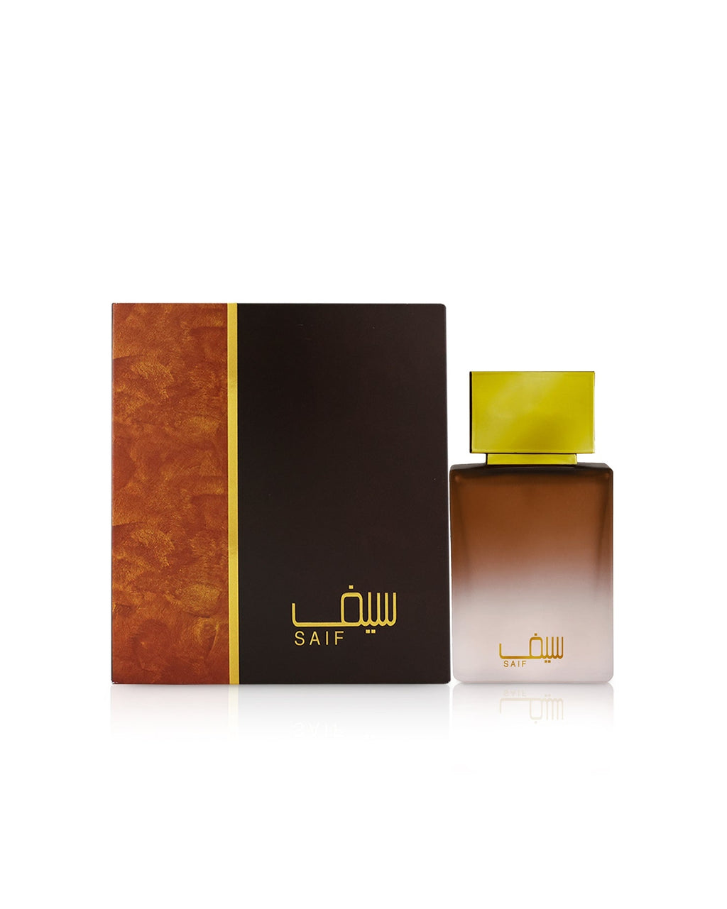 Saif by Ahmed Al Maghribi EDP — 03 bottle and box reflection