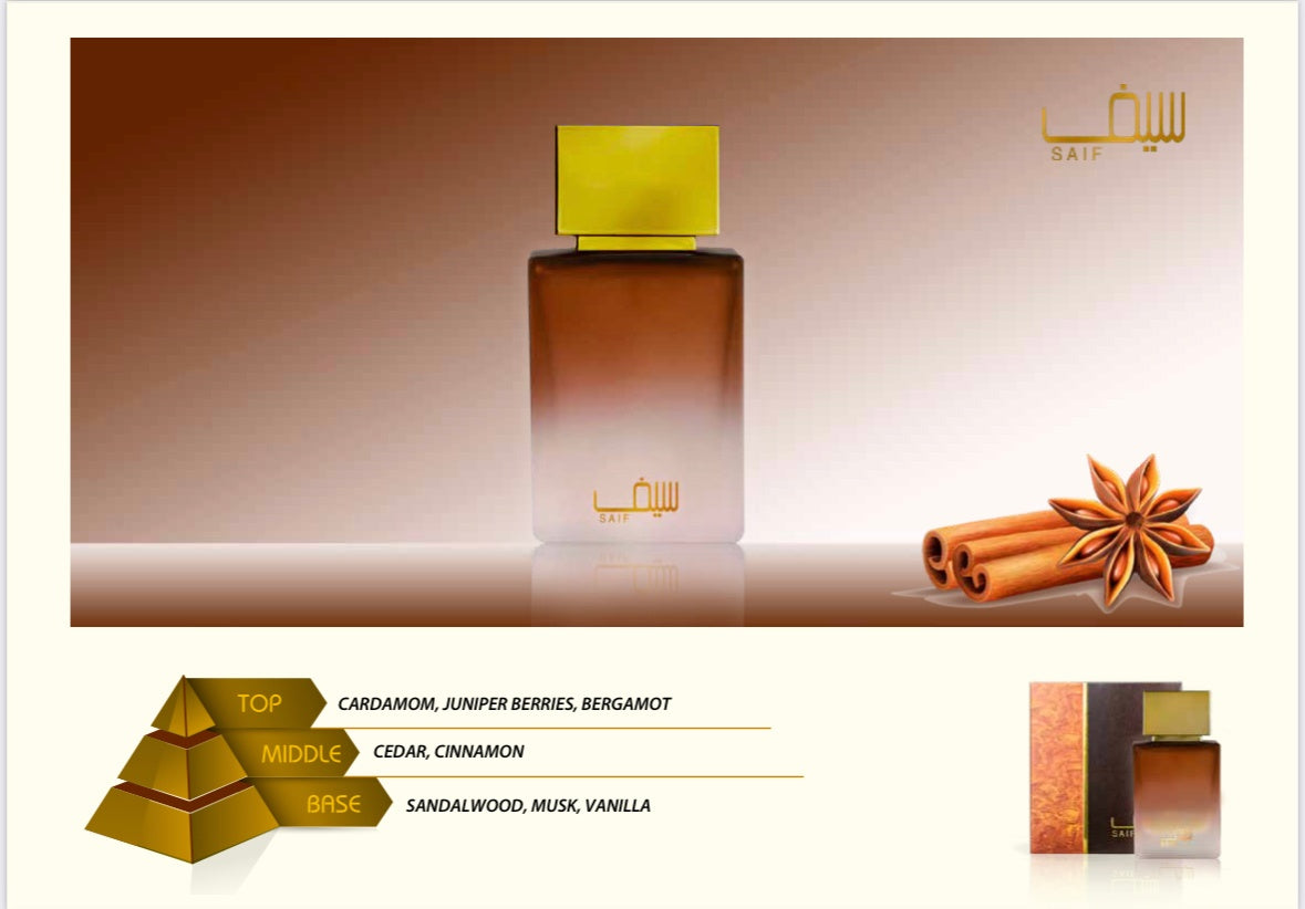Saif by Ahmed Al Maghribi EDP — 05 notes pyramid packshot
