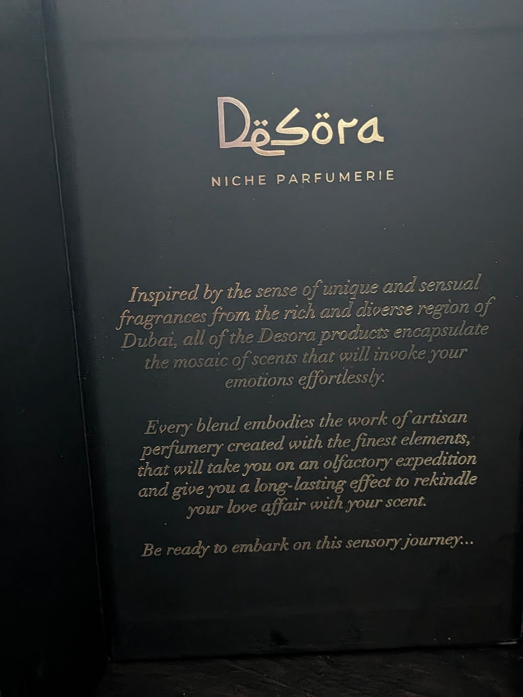Desora MIdnight Gold eau de parfum 100ml. 3.4 fl.oz
