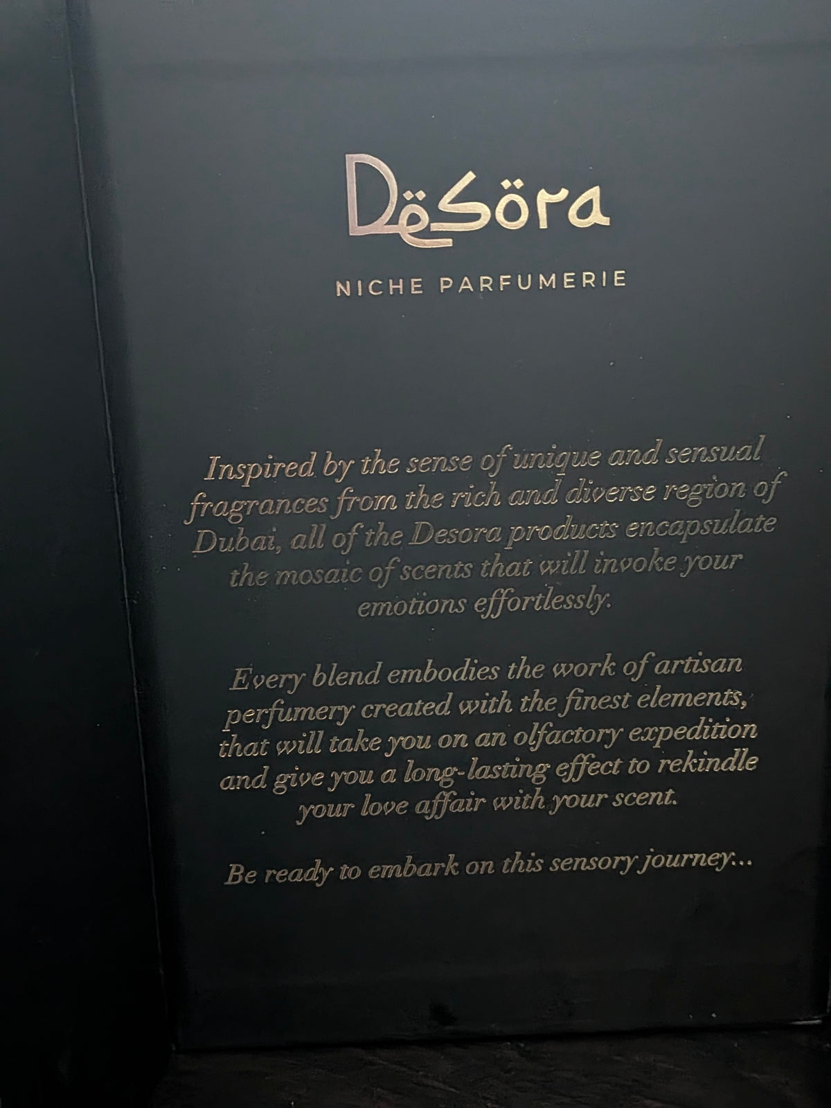 Desora MIdnight Gold eau de parfum 100ml. 3.4 fl.oz