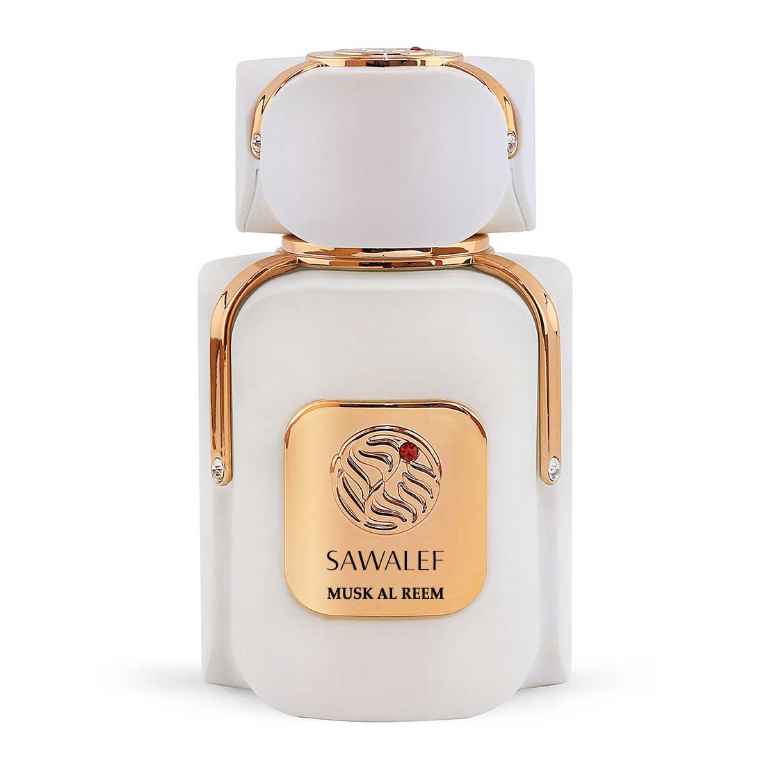 Musk Al Reem by Sawalef 80ml EDP — white and gold bottle packshot (Maison d'Orient)