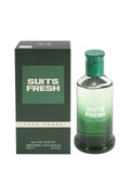 Suits Fresh Pour Homme by MCH Beauty, 100ml EDT — green gradient bottle beside its dark green box