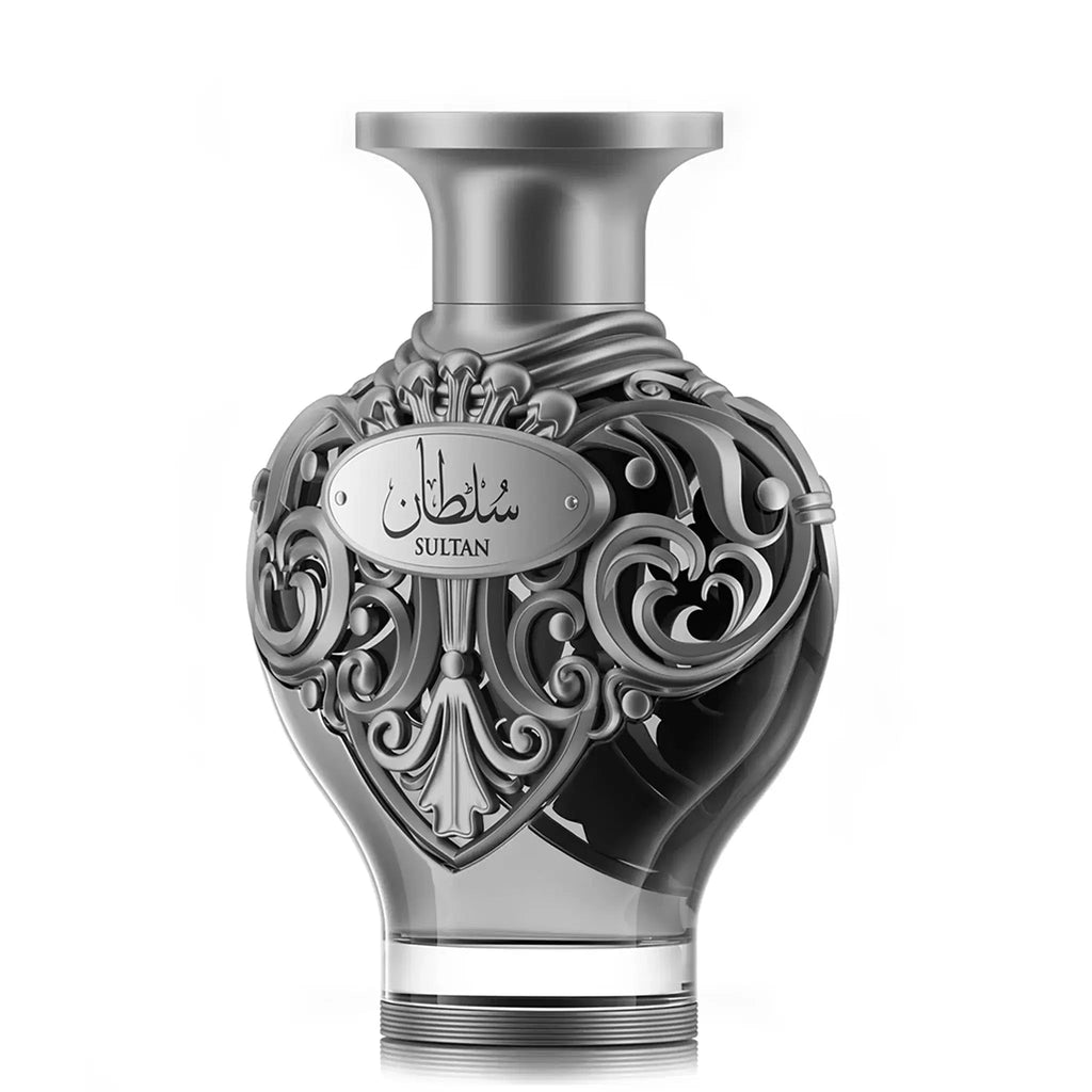 Sultan by Le Falcone, 100ml EDP — ornate silver bottle, front view
