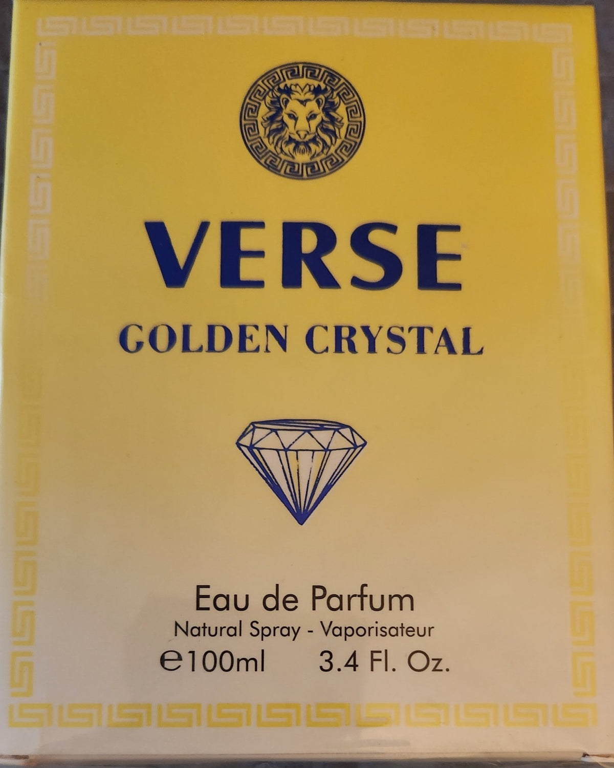 Verse Golden Crystal by Urban Collection, 100ml EDP — box front