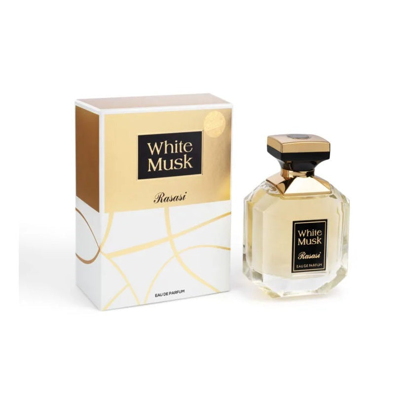 White Musk by Rasasi Eau de Parfum bottle and box
